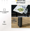 Salotto-da-Esterno-Rattan-PE-con-Divanetto,-2-Poltrone-con-Cuscini-e-Tavolino-in-Vetro,-Nero-e-Grigio-860-331V00GY