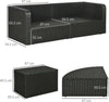 Salotto-da-Giardino-con-2-Poltrone-e-2-Poggiapiedi-in-Rattan-PE,-Tavolino-in-Vetro,-Nero-860-277V00BK