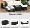 Salotto-da-Giardino-con-2-Poltrone-e-2-Poggiapiedi-in-Rattan-PE,-Tavolino-in-Vetro,-Nero-860-277V00BK