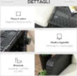 Salotto-da-Giardino-con-2-Poltrone-e-2-Poggiapiedi-in-Rattan-PE,-Tavolino-in-Vetro,-Nero-860-277V00BK