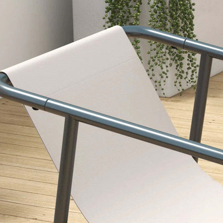 Salotto-da-Giardino-con-Divanetto,-2-Poltrone-e-Tavolino-in-Acciaio-e-Tessuto-a-Rete,-Crema-84G-400V00GY