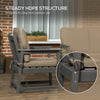Salotto-da-Giardino-con-Divanetto,-2-Poltrone-e-Tavolino-in-HDPE-con-Cuscini,-Grigio-Scuro-84G-445V00BN
