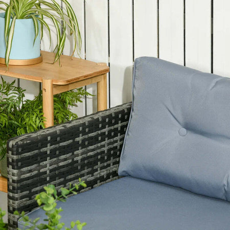Salotto-da-Giardino-con-Divanetto,-Chaise-Longue-e-Tavolino-in-Rattan-PE-con-Cuscini,-Grigio-860-121V00GY