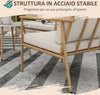 Salotto-da-Giardino-con-Divano,-2-Poltroncine-e-2-Tavolini-Effetto-Bambù-con-Cuscini,-Marrone-84G-272V00BN