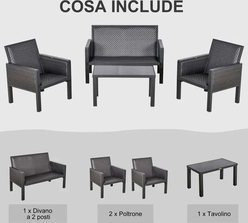Salotto-da-Giardino-con-Divano-da-Esterno-e-Tavolino,-Mobili-da-Giardino-in-Rattan-Sintetico,-Set-4-Pz,-Grigio-860-166