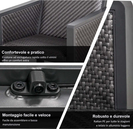 Salotto-da-Giardino-con-Divano-da-Esterno-e-Tavolino,-Mobili-da-Giardino-in-Rattan-Sintetico,-Set-4-Pz,-Grigio-860-166