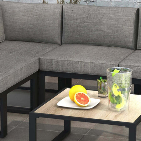 Salotto-da-Giardino-con-Divano-e-Tavolino-in-Alluminio-con-Cuscini-Imbottiti,-Grigio-84G-307V00GY