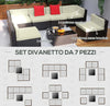 Salotto-da-Giardino-in-Rattan-da-7-Pezzi-con-Tavolino-e-Divano-Modulabile-con-Cuscini,-Crema-860-020