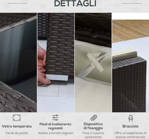 Salotto-da-Giardino-in-Rattan-da-7-Pezzi-con-Tavolino-e-Divano-Modulabile-con-Cuscini,-Crema-860-020