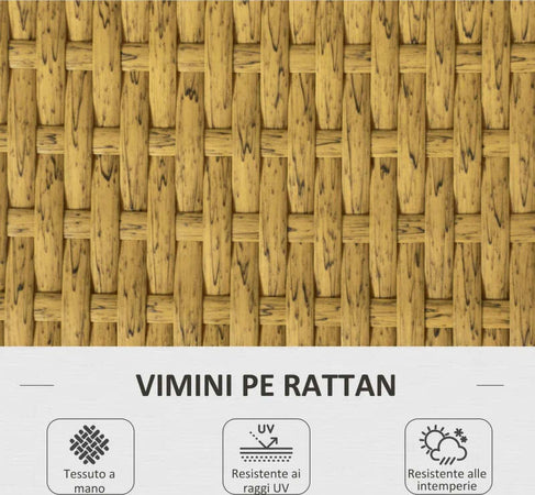 Salotto-da-Giardino-in-Rattan-PE-con-Chaise-Longue,-Divano-2-Posti-e-Tavolino,-Crema-84G-359V00CW