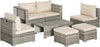 Salotto-da-Giardino-in-Rattan-PE-da-8-Pezzi-con-Poltrone,-Tavolini-e-Sgabelli,-Beige-860-099BG