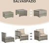 Salotto-da-Giardino-in-Rattan-PE-da-8-Pezzi-con-Poltrone,-Tavolini-e-Sgabelli,-Beige-860-099BG