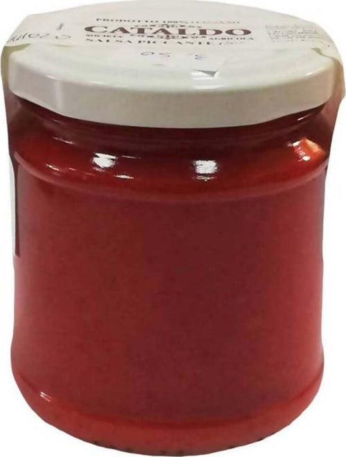 Salsa di Peperoncino piccante Calabrese 200gr. Sugo Artigianale Made in Italy con Peperoncino Calabro Piccante 98% alimentari Cataldo Società Agricola - Siderno, Commerciovirtuoso.it
