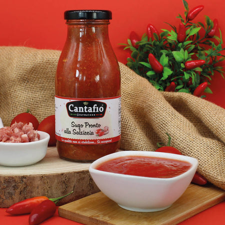 Salsa di Sugo pronto alla Salsiccia Calabrese CANTAFIO GOURMET® sugo pronto per pasta con salsiccia 230g