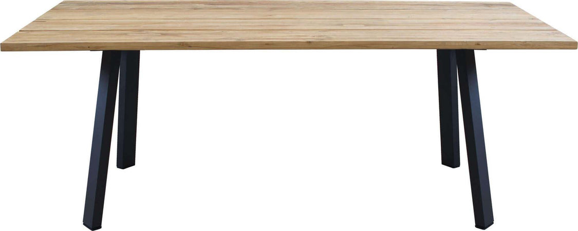 SALTUS---tavolo-da-giardino-in-alluminio-e-teak-riciclato-200x100-Antracite-Milani-Home