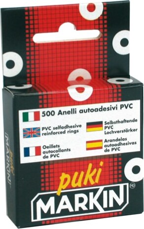 Salvabuchi adesivi - trasparente - Markin - conf. 500 pezzi Fai da te/Pitture trattamenti per pareti e utensili/Strumenti e attrezzi per verniciatura/Materiali di preparazione/Nastro/Nastro per mascheratura Eurocartuccia - Pavullo, Commerciovirtuoso.it