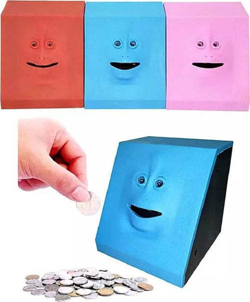 Salvadanaio Dinamico A Forma Di Viso In Plastica Induzione Elettrica Divertente Casa e cucina/Decorazioni per interni/Decorazioni cameretta ragazzi/Salvadanai Trade Shop italia - Napoli, Commerciovirtuoso.it