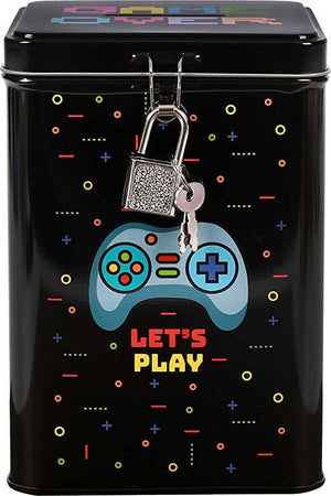 Salvadanaio-in-metallo-con-lucchetto-e-chiavi-Let's-Play-Itotal