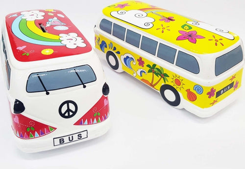 SALVADANAIO MINIVAN BUS IN CERAMICA PER MONETE DECORAZIONE CLASSICA GADGET  Trade Shop italia - Napoli, Commerciovirtuoso.it