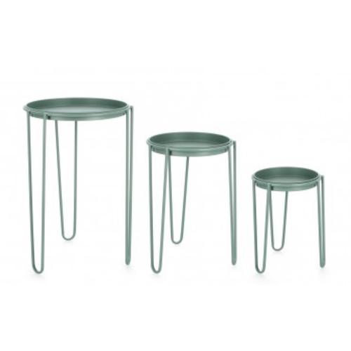 Set 3 Porta Fiore Madelyn Tondo per uso interno ed esterno.