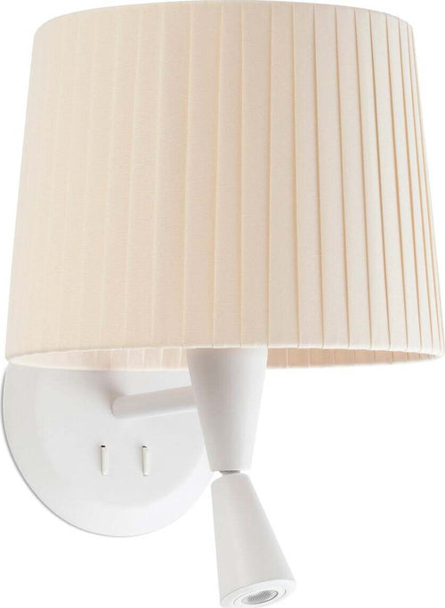 SAMBA Lampada da parete con lettore bianca/bordata beige Illuminazione/Illuminazione per interni/Illuminazioni per pareti/Applique Led Mall Home - Napoli, Commerciovirtuoso.it