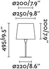 SAMBA Lampada da tavolo bianca/bordata beige Illuminazione/Illuminazione per interni/Lampade/Lampade da tavolo e abat-jour Led Mall Home - Napoli, Commerciovirtuoso.it