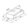 Samet Cappa da incasso sottopensile Estraibile 60 1 luce led 3 livelli di potenza classe D