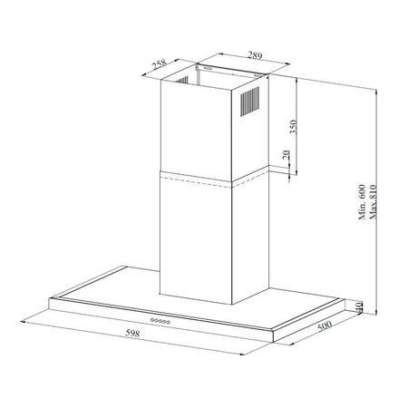 Samet Cappa Embla 60 da parete acciaio inox