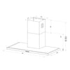 Samet Cappa Embla 9023 da parete 90 cm acciaio inox