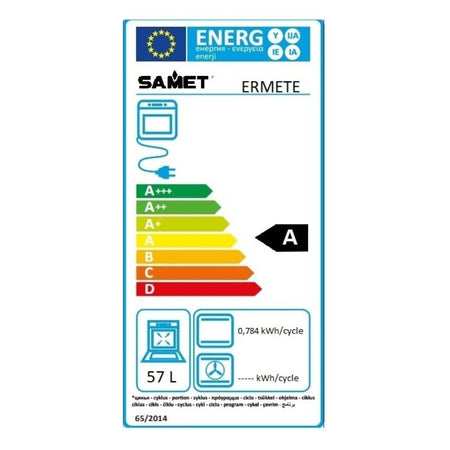 Samet Ermete maxi cucina a gas con porta bombola con piano e frontali inox con forno e grill elettrico classe A