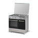 Samet Ermete maxi cucina a gas con porta bombola con piano e frontali inox con forno e grill elettrico classe A