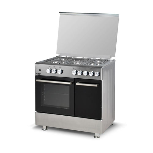 Samet Ermete maxi cucina a gas con porta bombola con piano e frontali inox con forno e grill elettrico classe A