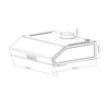 Samet Gruppo cappa sottopensile luce led potenza aspirante 280 m3/h 3 livelli Tornado 60 bianco