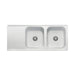 Samet Lavello 116x50 2 vasche Granitovero1162vsbip gocciolatoio bianco