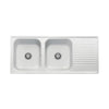 Samet Lavello 116x50 2 vasche Granitovero1162vsbip gocciolatoio bianco