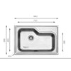 Samet Lavello da cucina DXT840 monovasca 84x56