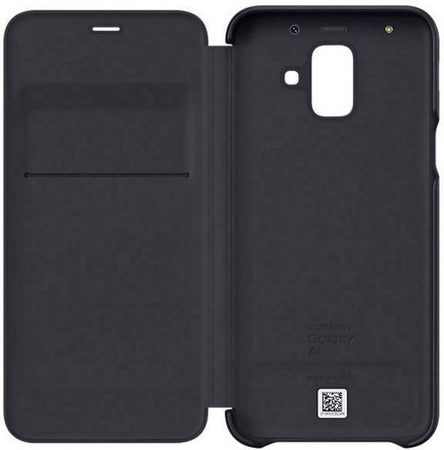 Samsung Cover Wallet Samsung Galaxy A6 Nera Custodia a Libro Samsung Galaxy A6 (2018) Nero Cover Cellulare con Porta Carte di Credito Nera