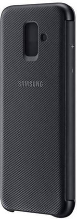 Samsung Cover Wallet Samsung Galaxy A6 Nera Custodia a Libro Samsung Galaxy A6 (2018) Nero Cover Cellulare con Porta Carte di Credito Nera