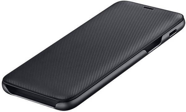 Samsung Cover Wallet Samsung Galaxy A6 Nera Custodia a Libro Samsung Galaxy A6 (2018) Nero Cover Cellulare con Porta Carte di Credito Nera