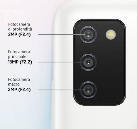 Samsung Galaxy A03, Blu Smartphone 64 Gb Di Memoria Interna, Tripla Fotocamera, 3 Gb Di Ram