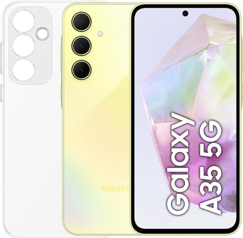 SAMSUNG-GALAXY-A35-5G-6GB-RAM-128GB-DUAL-SIM-AWESOME-LEMON-+-COVER-CLEAR-CASE-OMAGGIO