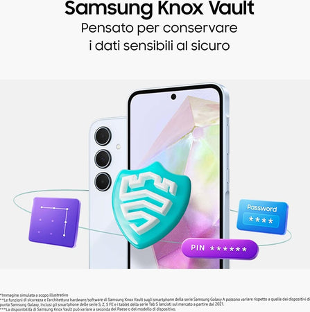 SAMSUNG-GALAXY-A35-5G-8GB-RAM-256GB-DUAL-SIM-AWESOME-ICEBLU-+-COVER-CLEAR-CASE-OMAGGIO-USATO