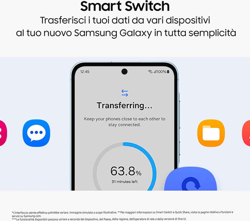 SAMSUNG-GALAXY-A55-5G-8GB-RAM-256GB-DUAL-SIM-AWESOME-LEMON-+-COVER-CLEAR-CASE-OMAGGIO