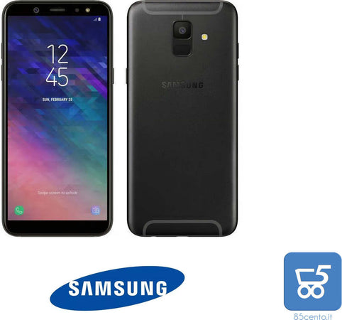 Samsung Galaxy A6 (2018) Smartphone SMA600FN Black OctaCore 1.6GHz Ram 3Gb Rom 32Gb 5.6"(1480x720) / 4G / Android 10 FingerPrint Dual Sim - Ricondizionato