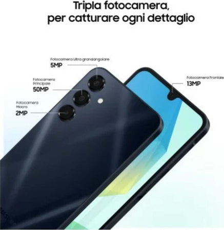 Samsung-sm-a166-A16-4+128gb-6.7-Blue-Black-ds-5g-ita