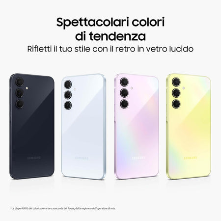 Samsung Galaxy A35 5G 6Gb Ram 128Gb Dual Sim Awesome Navy + Cover Clear Case Omaggio