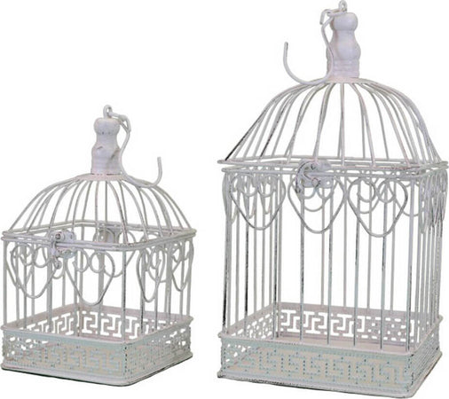 SAMUEL---set-di-2-gabbie-rettangolari-stile-provenzale-in-ferro-verniciato-Bianco-Milani-Home
