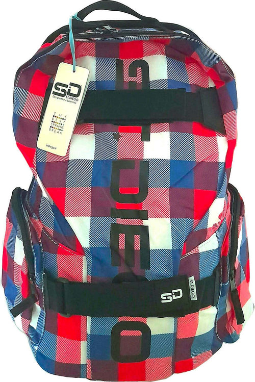 San Diego Zaino Unisex Tempo Libero Fantasia Quadrati Rossi Bianchi Blu H 45 Cm Moda/Valigie borse e accessori da viaggio/Zaini/Zaini Casual Ideart - Valdilana, Commerciovirtuoso.it