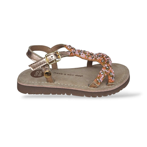 Sandali Bambina GIOSEPPO BARAGOI 78885 – Corallo in Pelle Premium | Fibia per un Look Solare e Vivace
