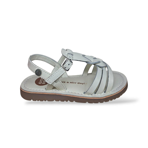 Sandali Bambina GIOSEPPO BEARSDEN 78905 – Bianco in Pelle | Fibia per Cerimonia e Ogni Occasione Speciale
